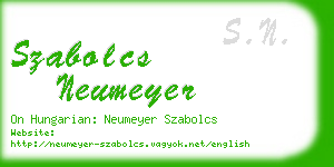 szabolcs neumeyer business card